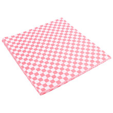 100 PCS checkered Feinkostgeschaeftkorbzwischenlage-Lebensmittelverpackungs-Papiere, Fettabwehrmittel, Sandwich-Burger-Verpackung, Rot und Weiss