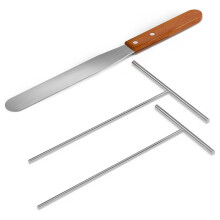 3 Pcs Stainless Steel Crepe Spreader and Spatula Kit - Essential Tools for Perfect Crepes