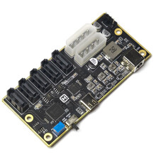 Type-C to 5 Hard Disk External HDD SSD Expansion Card Hard Disk Data Card Power Supply Module