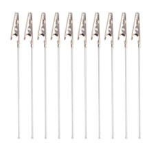 10 X Krokodil Metall Clips Mit Draht Stiel Krokodil Klemmen für Memo Hinweis Karten Halter