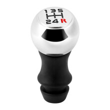 5 Speed Aluminum Car Gear Shift Knob for 106 206 207 306 307 407 408 508 Silver+Black