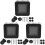 3Sets Outdoor Wall Outlet Box Black ABS Tpu Weatherproof Socket Covers 4