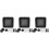 3Sets Outdoor Wall Outlet Box Black ABS Tpu Weatherproof Socket Covers 6