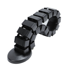 150CM Wire Spine Cable Sleeve Under Desk Cable Tray Wire Management Workstation Snake Wire Organizer Management Black