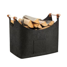 1pc Extra Large Foldable Firewood Basket, Heavy Duty with Reinforced Handles - Multi-Use Storage