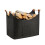 1pc Extra Large Foldable  Firewood Basket, Heavy Duty with Reinforced Handles - Multi-Use Storage 1