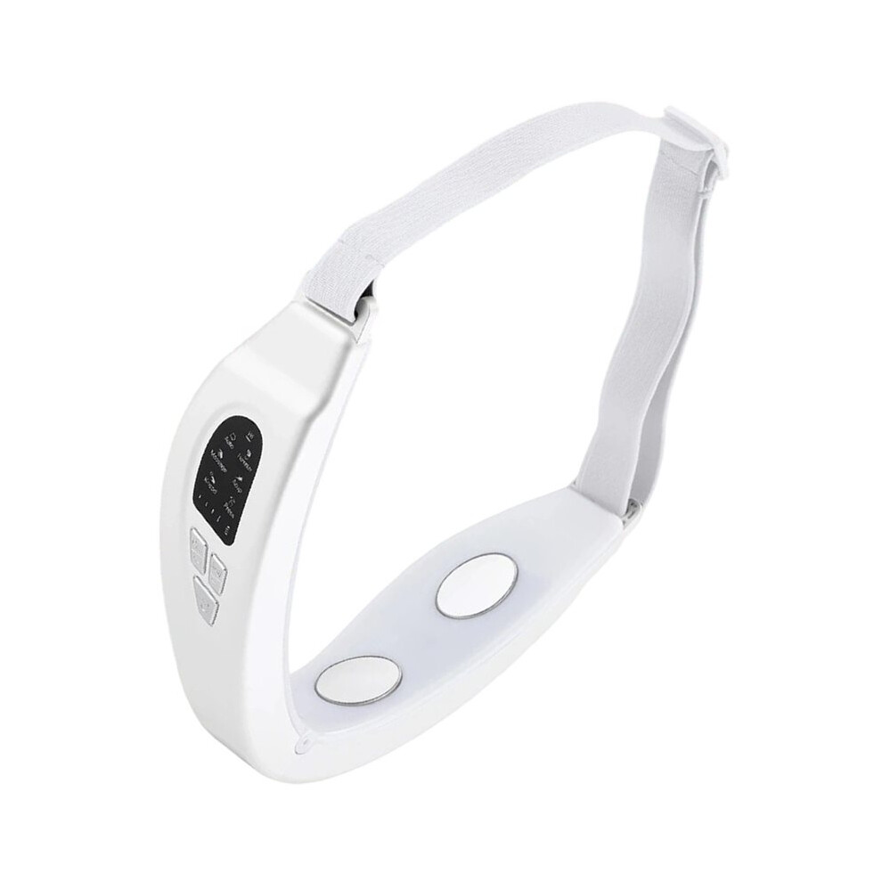 Melitt Electric Face Slimming Device Double Chin Lift Belt Hot Compress Pulse Massager 6 Modes Face Vibrate Slimming Massager