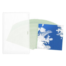 40 Blatt Sonnendruckpapier-Set, 3,94 Zoll Quadratische Cyanotypie-Papiere für DIY-Kunst