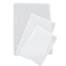 Resin Notebook Cover Mold Set, 3 Sizes A5 A6 A7, Silicone Molds with Binder Holes for DIY Crafts