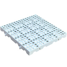 Moisture-Resistant Plastic Pallet with Breathable Mesh Ventilation, Suitable for Basements, Warehouses WHITE