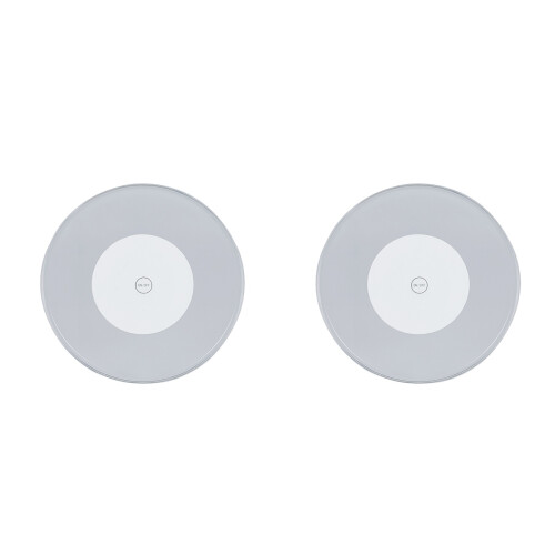 Led Round Transparent Colorful Flash Waterproof Light Coaster 2 Pcs 1