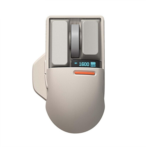 Touch PBT Wireless Mouse, 3-Mode (USB//Wired),Rechargeable 4000DPI with OLED Screen for Office & Gaming