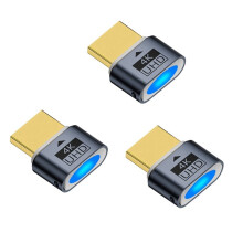 Adaptador de Pantalla Virtual HDTV 4K de 3 Piezas Sin Pantalla. Compatible con Resolución Máxima de 1080P A 60 Hz/120 Hz. 4K A 60 Hz.