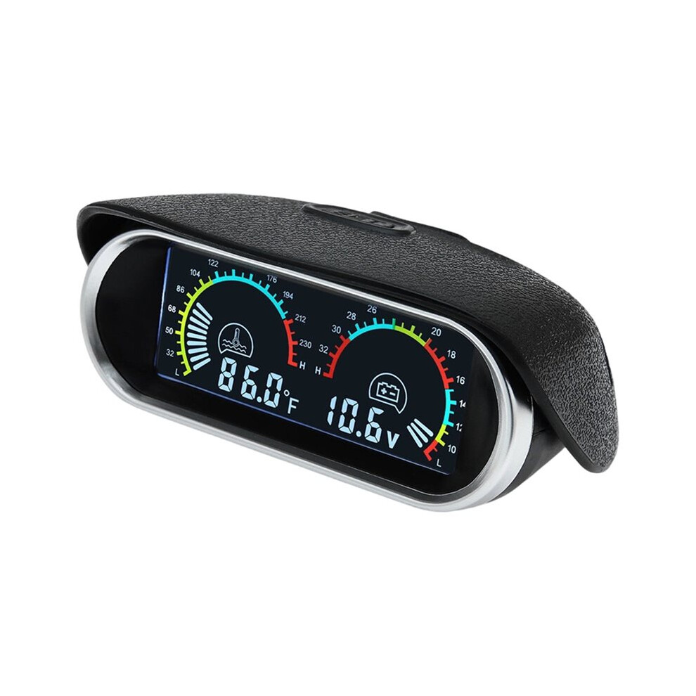 Car Truck 2 In 1 Lcd Gauge Water Temperature Meter +Voltmeter With 1/8 Npt Temp Sensor Water Temp Gauge For Auto Cars 4711184601964