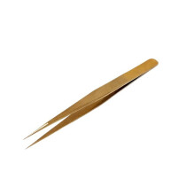 Accuracy Tweezer Portable Stable Resistance Fine Point Tweezer for Cellphone PC Gold
