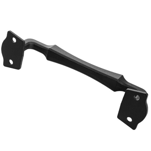 10 Inch Sliding Barn Door Handle, Solid Cast Iron, Matte Black, Easy Install, Screws Included