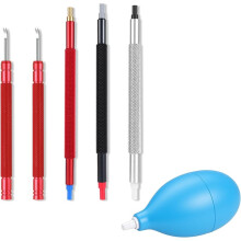 6 Pcs Watch Hands Repair Tool Kit Removal Watchmaker Repair Tools with Air Blower for Watches Hand Repairs Replace
