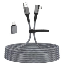 Cabo de Dados de 5 M para Streaming VR, Cabo USB 3.0 Gen 1 para Adaptador USB Type-C Quest 2, Acessórios VR