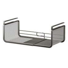 Expandable Under-Cabinet Hanging Basket Organizer for Kitchen, Pantry & Cupboard - Black