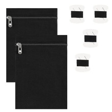 2 Stuks Canvas Opnaaibare Verborgen Zakken voor Kleding, Ideaal voor op Reis en Herstel Na een Borstamputatie