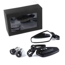 Motorcycle Mirror White Glass Handle Bar End Rearview Side Mirror 22mm for MSX 125 CB650R CB125R XADV 750 X11