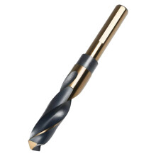 11/16 Inch Drill Bit, Reduced Shank High Speed Steel Bit with 1/2" Shank, HSS Black and Golden for Metal and Wood