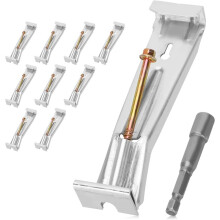 10 Stuks 5 Inch Gootbeugels met Voorgemonteerde Roestwerende Schroef, Snel Te Bevestigen Gootclips, Verborgen Gootbeugels