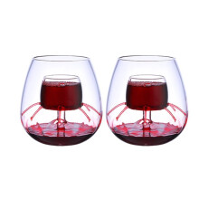 2pcs Transparent Glass Wine Set,Glass Wine Glass Gift Box,520mlx2,with A Split-Spout Design,for Parties and Gatherings