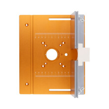 Placa de Inserção Multifuncional em Alumínio para Tupia de Bancada, Placa Giratória para Tupia Elétrica de Madeira.