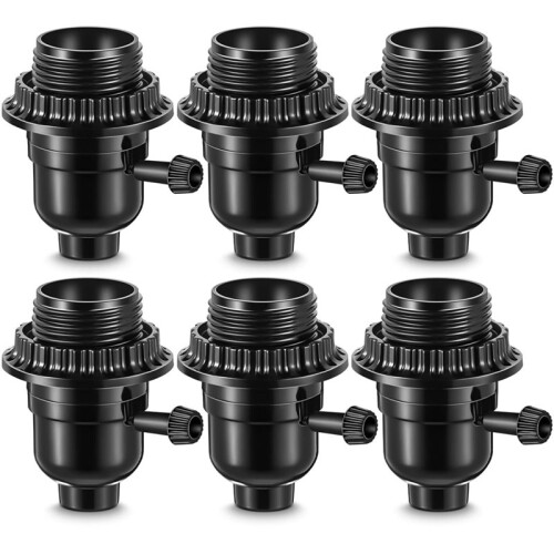 E26 Light Socket Lamp Socket Replacement with  Off  Lamp Parts with Shade Ring for Table Floor Light Repair Kit