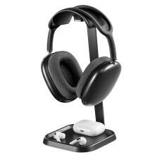 Earphone Holder Detachable Headset Stand Desktop Storage Rack for All Headphones for Computer Gaming Black