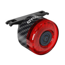 CYCLAMI CY120 Carbon Fiber Bicycle Brake Taillight Automatic Wake- After Warning Back Light TYPE-C for Saddles Seatpost