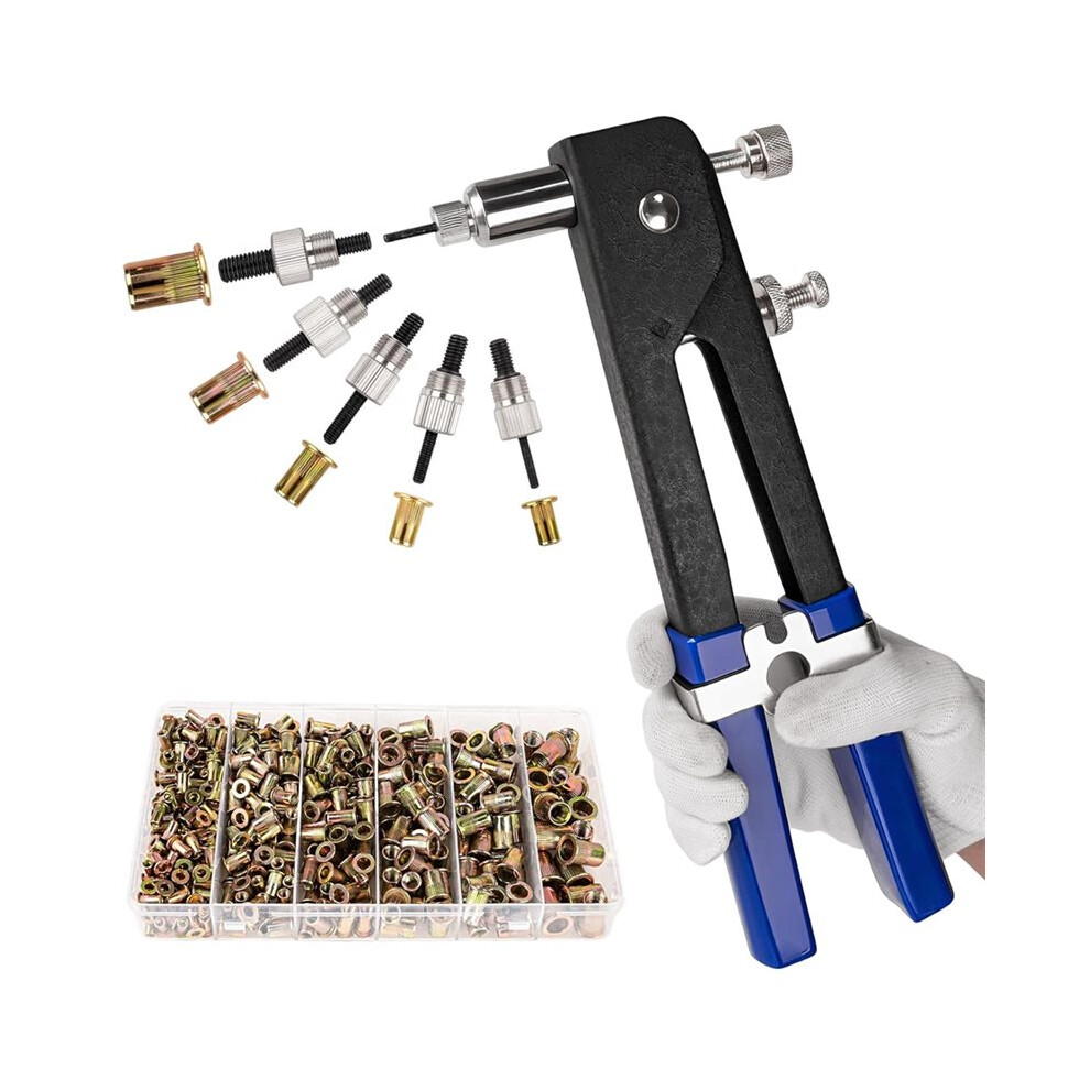 430Pcs Rivet Nut Tool Kit With Rivet Gun, Metric Rivnuts Assortment For Industrial And Diy Projects 4713194173943
