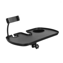 Microphone Stand Tray, Universal Microphone Stand Clamping Tray with Phone Stand for Karaoke, Recording, Live Broadcast