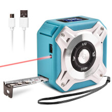 (Blue)2 In 1 Infrared Laser Tape Measure 40m Remote Range Finder Lcd Digital Display Laser Tape Measure