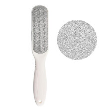 (White) Double-sided Less Steel Foot File Remove Dead Skin Portable Ergonomics __
