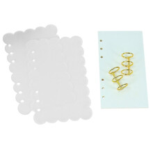 A6 Roze Zwarte Bloemblaadjes Acryl Ringbandhoes voor DIY Dagboek, Planner en Kantoorartikelen C