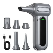 Souffleur D'Air Électrique Ultra-Puissant 400 000 Tr/Min, Moteur Turbo Rechargeable à 3 Vitesses Sans Balais pour Voiture/PC/Maison B
