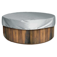 Hot Tub Cover Waterproof Spa Protector 160 x 90 cm Gray Weather Resistant with Drawstring