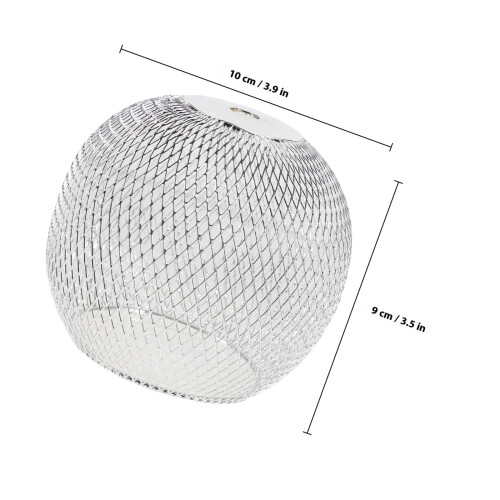 Cage Lampshade For Pendant Iron Lampshade Silver 1set 1