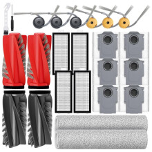 24PCS Accessory Kit for Qrevo Curv 2 Flow Vacuum Cleaner Parts Main Side Brushes Filters Roller Mop Dust Bags