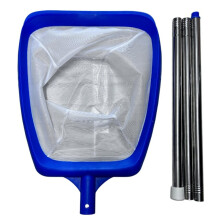 Pool Skimmer 3 Section Adjustable Telescopic Pole Pool Leaf Skimmer for Cleaning Pool Spas Ponds