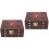 2Pcs Wooden Storage Boxes Multi-Color Durable Container for Home Use 4