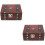2Pcs Wooden Storage Boxes Multi-Color Durable Container for Home Use 6