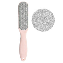 (Pink) Double-sided Less Steel Foot File Remove Dead Skin Portable Ergonomics __