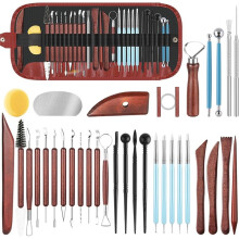 36PCS Pottery Tools and Supplies, Ceramic Polymer Tools Kit, Clay Tools Sculpting Set for Pottery, Pottery Wheel,Carving
