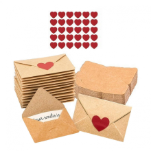 30 mini notas de amor con sobres DIY, pequeñas tarjetas de amor con pegatinas de corazón, regalos románticos para el Día de S