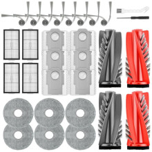 30PCS Main Side Brushes Filters Mop Cloth Dust Bags for Saros 10R & for Qrevo CurvX & G20s Ultra Vacuum Parts