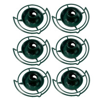 6pcs Dark Green Hanging Tray Bird Feeder Plastic Automatic Portable Bird Feeders Outdoor Garden Balcony Feeding