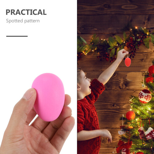 50Pcs Unpainted DIY Easter Egg Ornaments Plastic Egg Decor for Parties 1